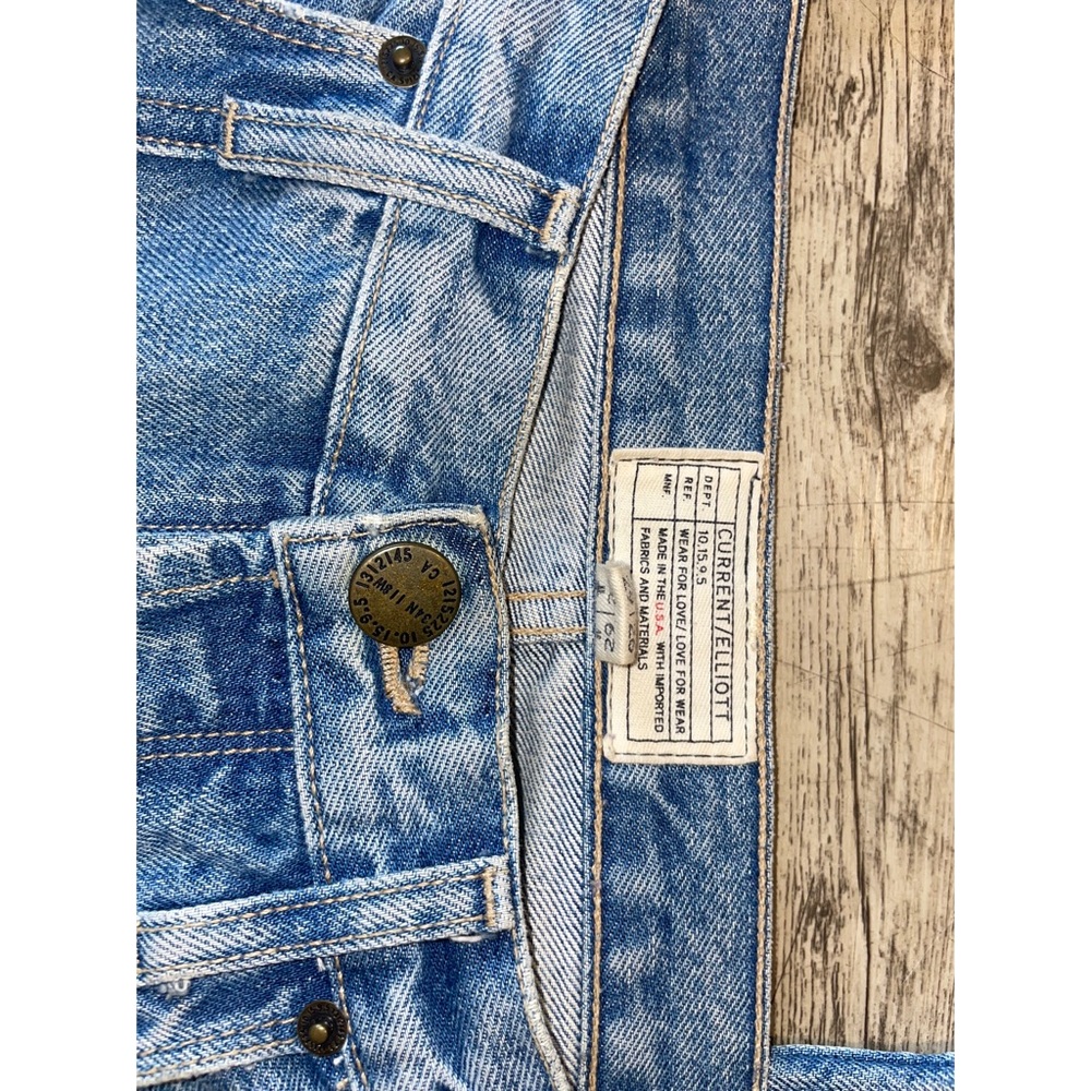 Current/Elliott Light Wash Patchwork Jeans - image 4